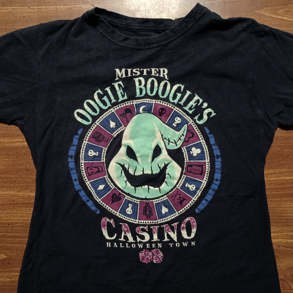 OOGIE BOOGIE T-SHIRT - Girls Large - Nightmare Before Christmas Disney Tee Shirt